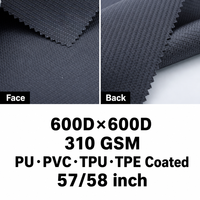 Bandes horizontales doubles 100% polyester pour produits d'extérieur et bagages, tente, auvent, sac à dos, PU, PVC, TPU