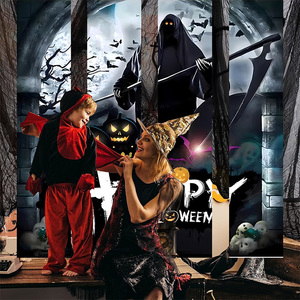 ผ้าพื้นหลังฮาโลวีนอุปกรณ์ตกแต่งบรรยากาศปาร์ตี้ฮาโลวีนรูปภาพใหม่ในวันหยุด - Product Image 5