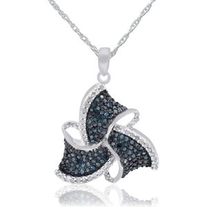 Collar con colgante de diamantes Ornaatis, 0,79 quilates, corte redondo, plata de ley 925, uso diario para mujer - Product Image 1