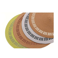 Set de table rond moderne et écologique Yichuan EM68 personnalisé, 30 cm x 1 cm, en plastique PP, décoration de table