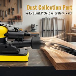 Lijadora Neumática Minpar 70x198mm - Grado Industrial, Ligera, Alta Velocidad, Baja Vibración, Duradera, con Fijación de Gancho y Bucle Central - Product Image 5