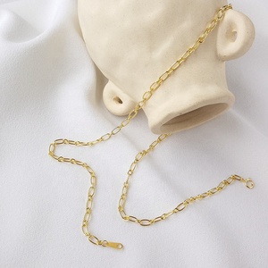 A075A السائبة الجملة 18K الذهب سلسلة المختنق 925 فضة سلسلة قلادة - Product Image 2