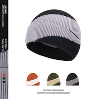 Nouveau bonnet en tricot ample - Style euro-américain - Chapeau chaud avec élasthanne/coton pour tailles de tête de 48 à 50 cm