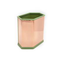Ensemble d'ustensiles de cuisine en silicone Hopeshine SL0115 avec seau de rangement et poignées en bois