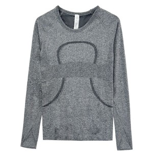 T-shirt <span class=keywords><strong>de</strong></span> sport à manches longues Luludarling sans couture en polaire 3D avec col boutonné pour femmes, couche <span class=keywords><strong>de</strong></span> base à séchage rapide pour le fitness - Product Image 5