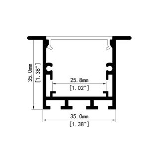 3535A Faretto LED Lineare da Incasso, Profilo in Alluminio per LED, Luce Sospesa per Supermercati, Centri Commerciali, Decorazioni, Tagliabile - Product Image 2