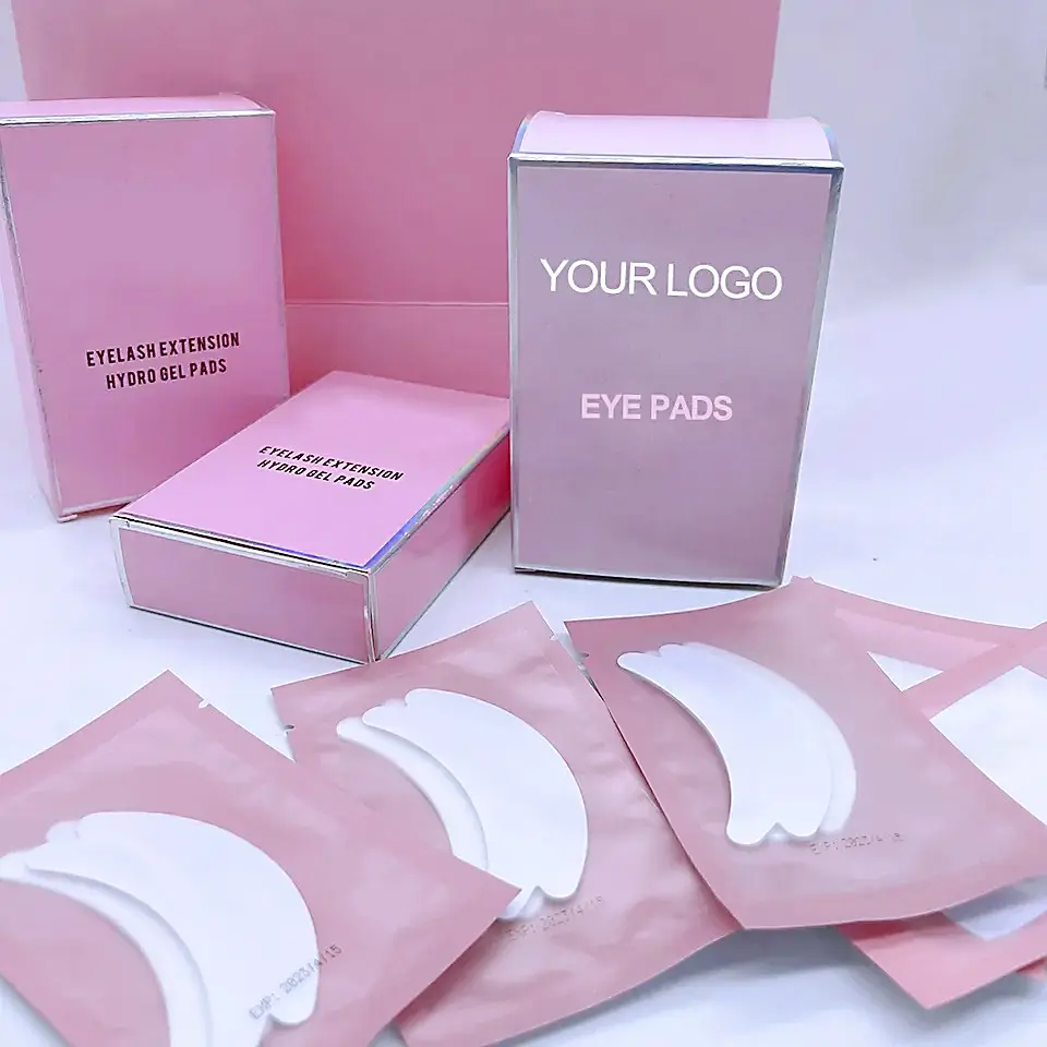 Custom Box Disposable Gel Pad Lint Free Eyepad For Eyelash Extension eye pads Under Eye Pads hydrogel eye patch lash patch