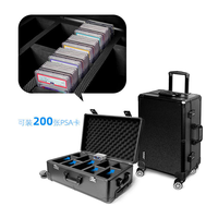 Boîte de rangement pour cartes à collectionner en aluminium à double protection, porte-cartes magnétiques en plastique rigide, étui pour cartes à collectionner sportives classées