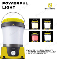 Lampes de camping de haute qualité Bright Bird, OEM personnalisé, lanterne LED haute puissance, température de couleur double, gradation, indice de protection IP44, CE