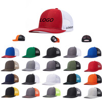 Gorras Trucker Personalizadas al por Mayor, 100% Poliéster Twill, Bordado 3D, Impresión por Transferencia de Calor, Estilo Vintage, 6 Paneles, Unisex, Gorra Deportiva