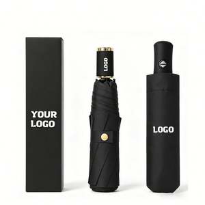 Parapluie léger pliable en 3 sections de haute qualité, impression de logo personnalisé, fabrication chinoise, vente en gros pour la publicité et la promotion commerciale - Product Image 1