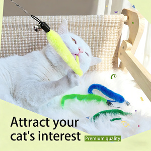 Venta al por mayor del fabricante: Cabezales de repuesto para juguetes de gato con forma de oruga, de diez colores, con cascabel - Product Image 4