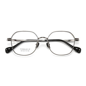 Montures de lunettes octogonales en titane IP 955 50 18 145, légères, monture complète, rétro, unisexe, pour adultes - Product Image 1