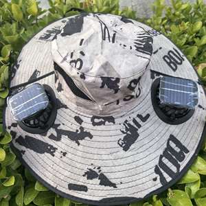 Sombreros de Pescador con Ventilador Solar y Protección Solar para Hombre, Personalizados, para Exteriores, Ideales para Camping y Pesca, Venta al Por Mayor para el Verano - Product Image 1