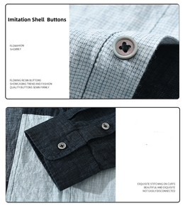 <span class=keywords><strong>Camicia</strong></span> da <span class=keywords><strong>Uomo</strong></span> 100% Lino con Blocchi di Colore e Patchwork, Colletto Rovesciato, Vestibilità Ampia, Traspirante, Casual, per Uso Quotidiano, Personalizzabile con Logo OEM ODM - Product Image 5