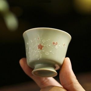 Taza de té Beixitang Yichen con diseño de encaje, taza individual de porcelana para degustación de té, set de regalo. - Product Image 3
