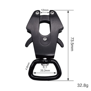 Gesper Aluminium untuk tali anjing gesper lepas hewan peliharaan klip katak pengait jepret hewan peliharaan Carabiner kodok tali pengaman klip kodok - Product Image 6