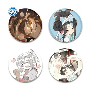 Mo Dao Zu Shi เข็มกลัดพิมพ์ลาย HD เข็มกลัดรูปการ์ตูน <span class=keywords><strong>Wuxian</strong></span> LAN Zhan กลมเข็มกลัดแสดงเครื่องประดับตกแต่งปกเสื้ออะนิเมะ