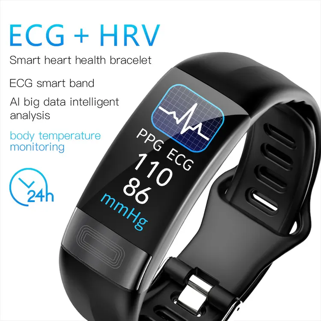 Factory Prices P11plus Temperature ECG Detection AI Report Blood Pressure Heart Rate Tracker Fitness Band Watch