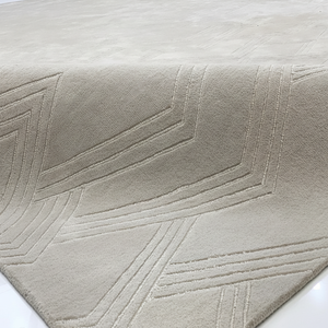 พรมอินเดียสีเทาพรมทอมือแบบมีห่วงตัดคุณภาพสูงพรมปูพื้นห้องนั่งเล่นขนสัตว์พรมทำจากผ้าไหม - Product Image 1