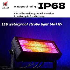 Lumière stroboscopique étanche IP68 RGBW <span class=keywords><strong>Led</strong></span> Stroboscope 48 + 12 Lumière pour les douches de fête DJ en plein air - Product Image 2