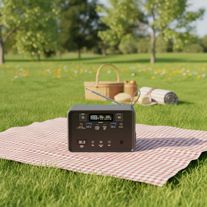 Batterie de stockage d'énergie Lifepo4, générateur solaire portable de secours, petit générateur solaire 100w, station d'alimentation portable pour la maison et l'extérieur, radio FM - Product Image 5