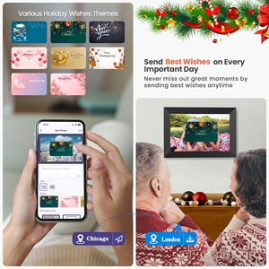 Marco <span class=keywords><strong>de</strong></span> Fotos Digital con Pantalla Táctil IPS <span class=keywords><strong>de</strong></span> 10.1 Pulgadas, WiFi, Almacenamiento en la Nube, Compartir Fotos y Videos al Instante a través <span class=keywords><strong>de</strong></span> Aplicación Móvil, 32GB <span class=keywords><strong>de</strong></span> Memoria, <span class=keywords><strong>Regalo</strong></span> Perfecto - Product Image 5