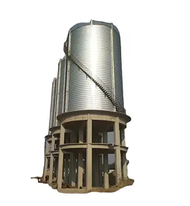 5000 ton büyük Metal tahıl depolama kutusu galvanizli çelik siloları tahıl buğday mısır siloları