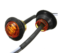 Feu de gabarit latéral 12-24V pour camion, remorque, poids lourd, camping-car, pick-up, voiture, 3/4 pouce, rouge, ambre, blanc, en caoutchouc, neuf