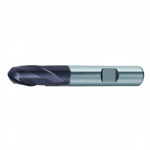 Fresa de extremo esférico HSS-Co TA1418 con recubrimiento de TiAlN, helicoidal de 30 grados, 2 filos - Product Image 2