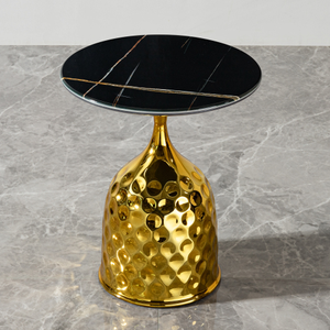 Wholesale Modern Style Custom Hammered Steel <b>Console</b> <b>Table</b> Adjustable Height Living Room Dining Bedroom Nightstand Circular - Product Image 4