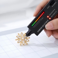 OUGEPHELI Pass Diamond Tester VVS1 D Warna Moissanite Anting Stud Bintang Salju Bunga Perak 925
