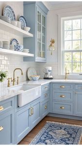 Armoires sur mesure vert menthe forestière pour toute la maison, espace <span class=keywords><strong>familial</strong></span> compact, friteuse à air intégrée, armoires ouvertes, rangement ample, facile à nettoyer - Product Image 6