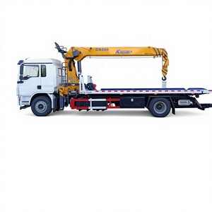 شاحنة سحب مسطحة جديدة من شاكمان بمحرك ديزل وقوة 245 حصان مع رافعة مستقيمة بحمولة 8 أطنان للإنقاذ على الطرق، بيع مباشر من المصنع - Product Image 2