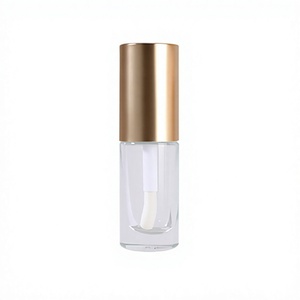 Tubo de brillo labial de vidrio esmerilado de 10 ml, botella cosmética vacía redonda para aceite labial, embalaje personalizado con etiqueta privada para lápiz labial - Product Image 3