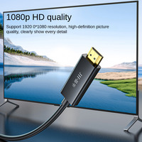Cable Mini HDMI a HDMI Chapado en Oro de Alta Calidad, 1080p, PVC, 1.5m, para Uso Doméstico, Compatible con HDTV y Computadoras