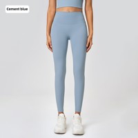 Leggings de yoga nus à neuf points taille haute pour femmes Fitness sport vêtements élastiques solides essentiels d'entraînement d'été