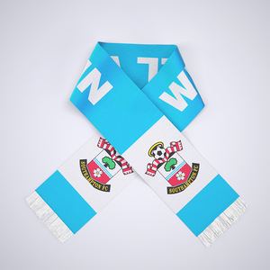Bufanda con Borla de Bandera Nacional de Fútbol, Diseño Personalizado con Logotipo, Promoción al por Mayor, para Fanáticos del Fútbol, Equipo de Fútbol, Southampton F.C - Product Image 1