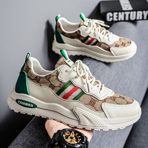 Baskets décontractées en maille à semelle épaisse de style coréen pour hommes |   Chaussures d'étudiant tendance à blocs de couleurs - Product Image 4