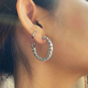 Dylam Stylish Trendy 925 Sterling <b>Silver</b> Luxury 18K Gold Plated Fashion Custom Design Korean Women <b>Hoop</b> Earrings - Product Image 4