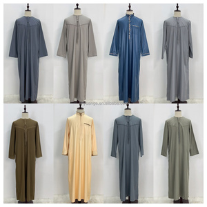 Túnica Árabe de Poliéster para Hombre, Talla Grande, Transpirable, para Primavera y Otoño, Venta al por Mayor en el Medio Oriente - Product Image 3