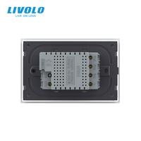 Livolo - Vente d'usine - Interrupteur tactile 3 gangs 2 voies de haute qualité - Panneau en verre cristal 119*78mm - 100-240V 10A 50-60HZ - Certifié RoHS CE