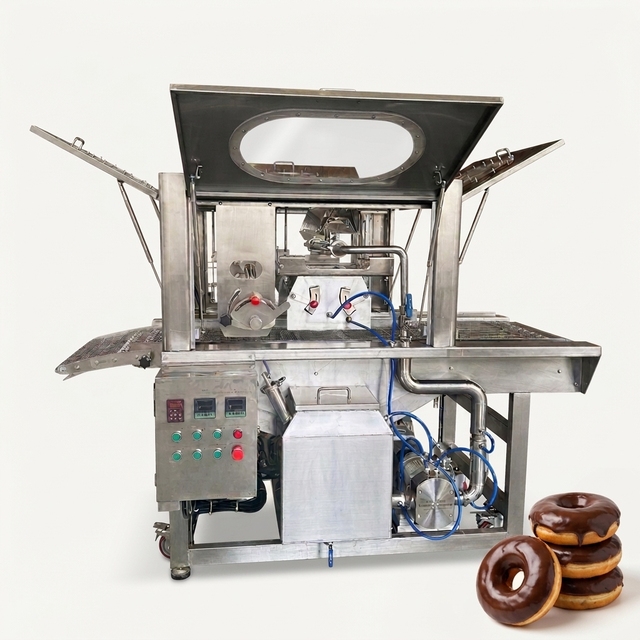Fully Automatic CE Certified High Efficiency 304 Stainless Steel Chocolate Enrober With Cooling Tunnel for Donut