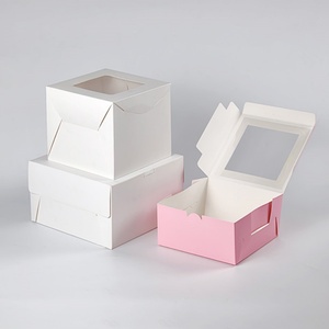 Sunshine Wholesale Custom Size Logo <b>Cake</b> Packaging <b>Box</b> with <b>Clear</b> Windows - Product Image 5