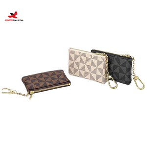 RTS Bulk Mixed Order Zipper PU Designer Coin <b>Purse</b> <b>Small</b> Brand Wallet Credit Card Holder Checkered Pouch with Keychain - Product Image 1