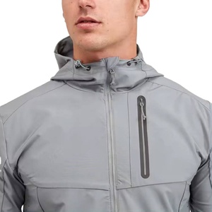 Chaqueta Cortavientos Impermeable de Nailon con Diseño de Logotipo Personalizado para Hombre, Chaqueta Deportiva de Exterior para Correr - Product Image 4