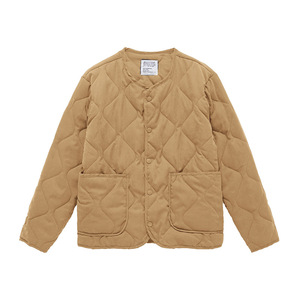Cappotto a sbuffo trapuntato retrò da <span class=keywords><strong>uomo</strong></span> 100% <span class=keywords><strong>capispalla</strong></span> caldo con giacca da lavoro a rombi senza colletto - Product Image 5