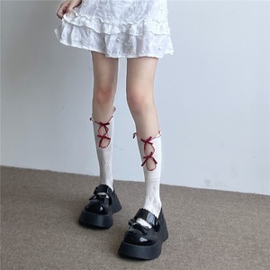 Calzini Lolita per bambini sopra il polpaccio da <span class=keywords><strong>bambina</strong></span> calze sopra il ginocchio per bambini calze al ginocchio principessa stile fiocco - Product Image 2