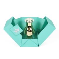 Boîte à parfum de luxe en carton rigide à double porte avec logo personnalisé, certifiée FSC, design à rabat pour emballage cadeau cosmétique