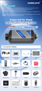 Chauffage diesel tout-en-un 12V 24V 220V 2KW 3KW 5KW 8KW, chauffage de stationnement portable pour camion, camping-car, caravane - Product Image 5